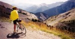 Cyclist on the Col d'Izoard